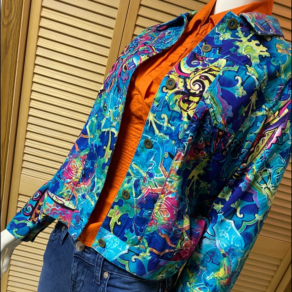 Chico’s Multicolored Spring Jacket - image 1
